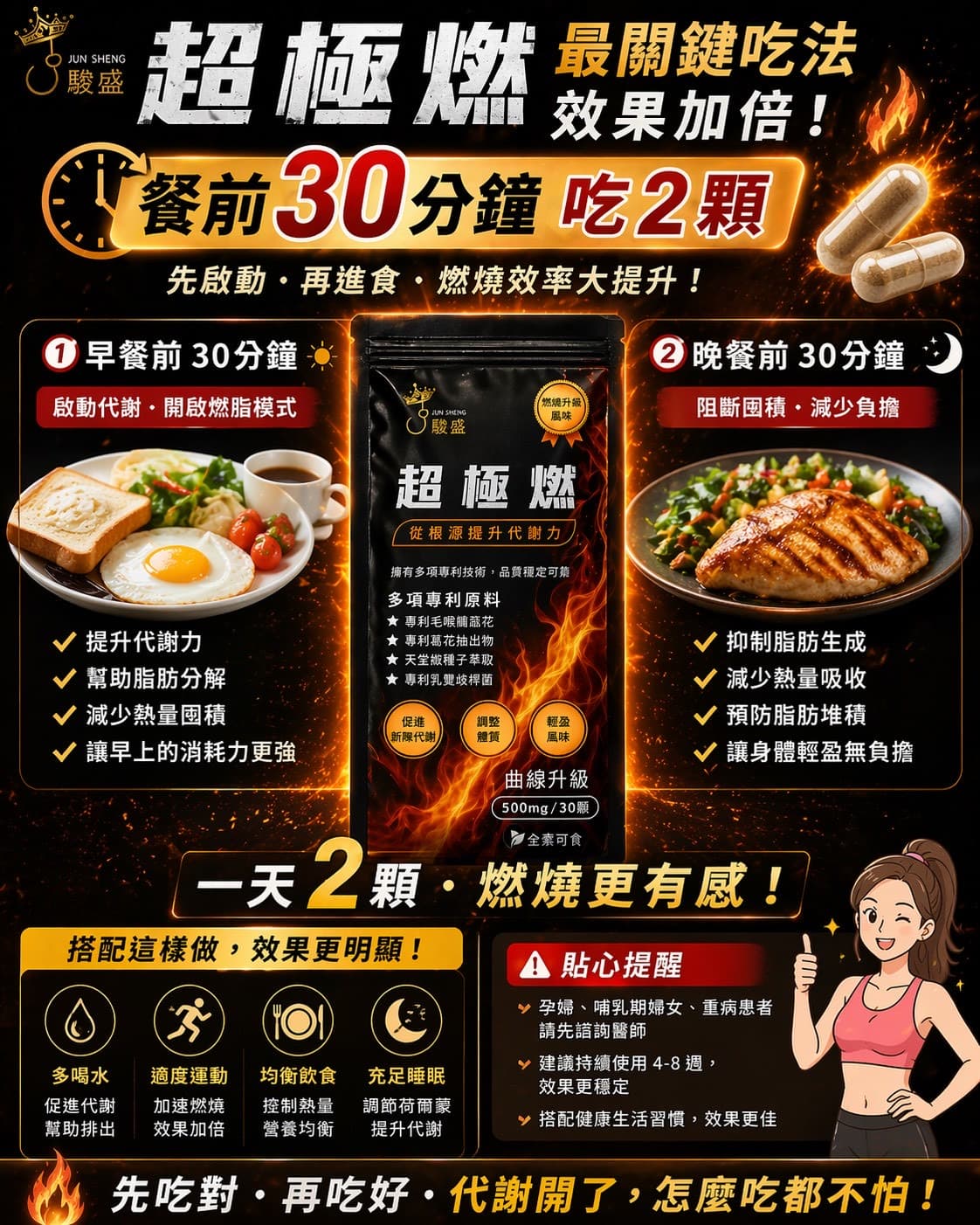 超極燃30粒/包